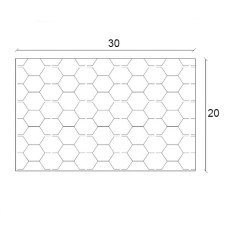 Siliconen mosrubber vierkantsnoer wit | 30 x 20 mm | per meter